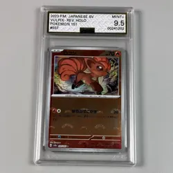 2023 AGS 9.5 Graded Pokemon Vulpix 037/165 Reverse Holo 151 SV2a Japanese - Image 1