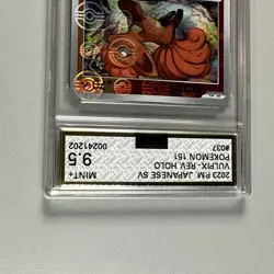 2023 AGS 9.5 Graded Pokemon Vulpix 037/165 Reverse Holo 151 SV2a Japanese - Image 5