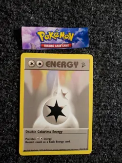 Pokemon Double Colorless Energy Base Set 2 124/130 NM Condition - Image 1