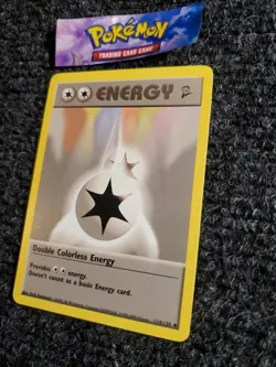 Pokemon Double Colorless Energy Base Set 2 124/130 NM Condition - Image 2