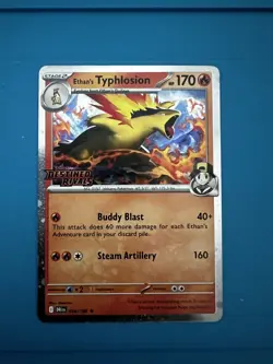Pokemon Ethan's Typhlosion Destined Rivals Stamped Prerelease Promo NM - Image 1