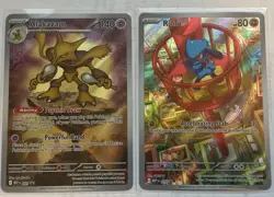 Riolu 010 + Alakazam 009 MEP Pokemon Mega Evolution ETB Black Star Promo IR Holo - Image 1