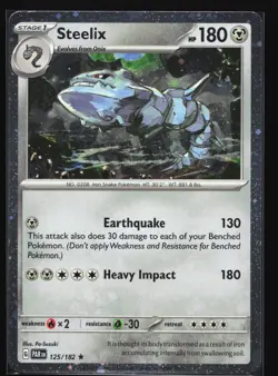 Pokemon Steelix 125/182 Paradox Rift Cosmos Holo Rare Promo NM - Image 1