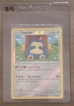 2019 Pokemon - Snorlax 158/214 Rare Holo NM SM - Unbroken Bonds - CLEAN - Image 1
