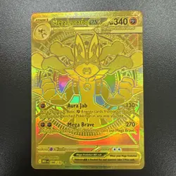 Pokemon TCG Mega Lucario EX 188/132 Mega Evolutions Gold - Near Mint - Image 1