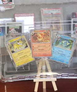 Pokemon Jolteon Flareon Vaporeon 167 168 189 Promo Set of 3 Prismatic Evolutions - Image 1