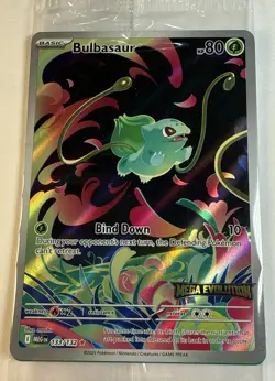 Pokemon Sealed Bulbasaur 133/132 Pokemon TCG Mega Evolution Stamped Promo - Image 1
