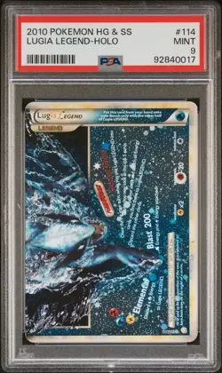 PSA 9 MINT Pokemon Lugia LEGEND 114/114 HeartGold SoulSilver Ultra Rare Holo - Image 1