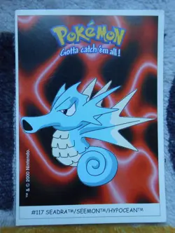 HYPOCEAN / SEADRA #117 - DUNKIN BOOMER 2000 - POKEMON - TRES BON ETAT - Image 1