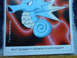 HYPOCEAN / SEADRA #117 - DUNKIN BOOMER 2000 - POKEMON - TRES BON ETAT - Image 3