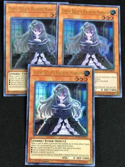 YUGIOH GHOST BELLE & HAUNTED MANSION DUPO-EN078 1ST ULTRA X3 NM - Image 1