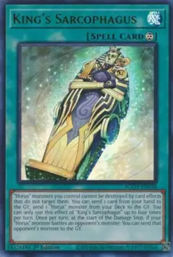 Yugioh! LP King's Sarcophagus - AGOV-EN058 - Ultra Rare - 1st Edition Lightly Pl - Image 1