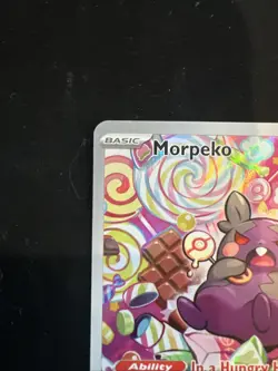 Morpeko Holo Pokemon Card 206/182 Sv04: Paradox Rift Mint Condition - Image 2