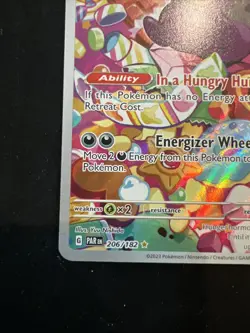 Morpeko Holo Pokemon Card 206/182 Sv04: Paradox Rift Mint Condition - Image 5