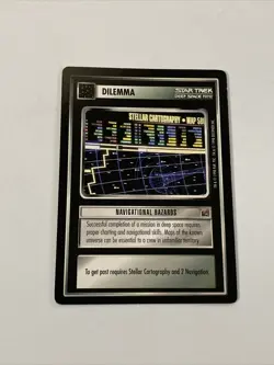 Star Trek CCG Dilemma Navigational Hazards Black Boarder Card - Image 1