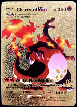 Charizard Vmax Gold Foil Textured Display Card - Image 1