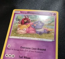 Galarian Slowpoke SWSH126 HOLO HD GALAXY SWIRL Promo Pokemon Card LP - Image 5