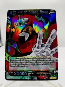 Dragon Ball Super CCG Ally Of Justice Toppo TB1-080 R Rare Foil Bandai Card - Image 1