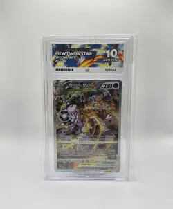 Perfect sub grades Mewtwo VSTAR GG44/GG70 Crown Zenith Card Ace 10 Gem Mint - Image 1