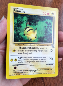 Pokemon TCG Pikachu WOTC Black Star promo card 27/53 2000 LP - Image 4