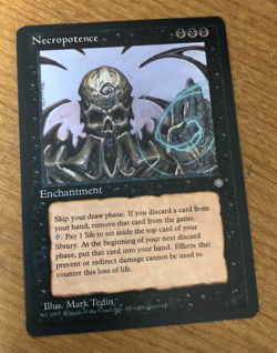 1995 MTG ICE Ice Age Vintage Necropotence NM - Image 1