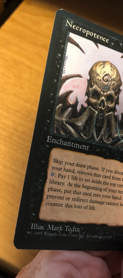 1995 MTG ICE Ice Age Vintage Necropotence NM - Image 4