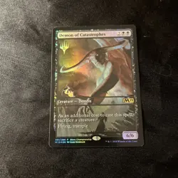 MTG Magic The Gathering Demon Of Catastrophes Foil Promo Black Commander - Image 1