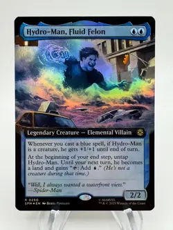 MTG Marvel's Spider-Man HYDRO-MAN, FLUID FELON Extended Art Rare Foil #0250 - Image 1