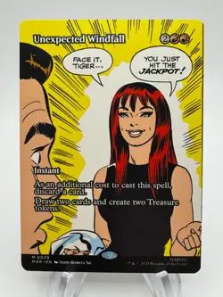 MTG Marvel's Spider-Man UNEXPECTED WINDFALL Borderless Mythic #0029 - Image 1