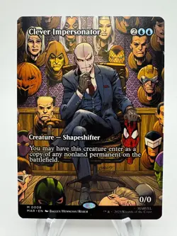 MTG Marvel's Spider-Man CLEVER IMPERSONATOR Borderless Mythic #0008 - Image 1