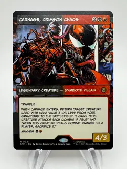 MTG Marvel's Spider-Man CARNAGE, CRIMSON CHAOS Borderless Rare #0227 - Image 1
