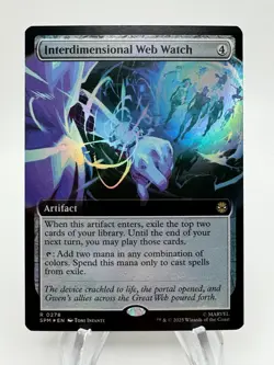 MTG Marvel's Spider-Man INTERDIMENSIONAL WEB WATCH Extended Art Rare Foil #0278 - Image 1