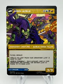 MTG Marvel's Spider-Man NORMAN OSBORN GREEN GOBLIN Borderless Mythic #220 - Image 2