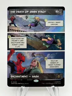 MTG Marvel's Spider-Man THE DEATH OF GWEN STACY Borderless Rare Foil #0223 - Image 1