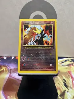 Entei WOTC Promo Reverse Holo Pokemon #34 MP Condition - Image 1