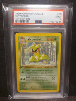1999 Pokemon Jungle Victeeebel #30 Non Holo 1st Edition PSA 9 Freshly Graded - Image 1