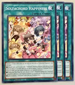 Yugioh! 3x Solfachord Happiness DOOD-EN065 Common 1st Ed NM - Image 1
