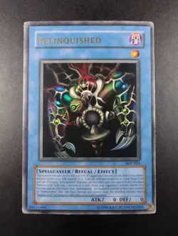 YUGIOH 2002 | RELINQUISHED | SDP-001 | NORTH AMERICAN PRINT | GOOD (PLAYED) - Image 1