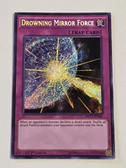 Drowning Mirror Force MP17-EN041 Secret Rare Yugioh Mega-Pack 1st Edition Mint - Image 1