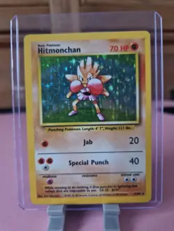 Pokemon TCG Hitmonchan Base Set, Holo Unlimited Rare Card 7/102 - Image 1
