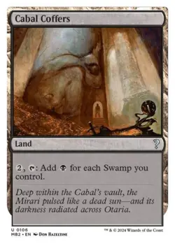 MTG English Cabal Coffers (White Border) NM Normal Mystery Booster 2 - Image 1