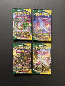 EMPTY Pokemon Evolving Skies Booster Packs Complete Artwork Set NO CARDS PTCG - Image 1