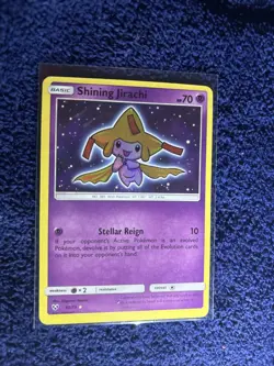 Shining Jirachi 42/73 - Pokemon Shining Legends Sun & Moon Ultra Rare Card NM - Image 1