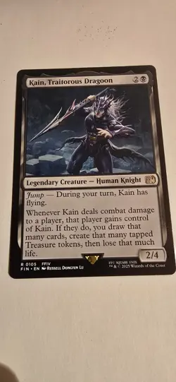 Kain Traitorous Dragoon Borderless Card Magic the Gathering Final Fantasy - Image 1