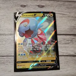 Dracovish V 114/172 Brilliant Stars Holo Ultra Rare Pokemon Card TCG English - Image 1
