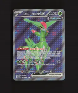 Iron Leaves ex 186/162 Temporal Forces Full Art Ultra Rare Holo Pokemon Card NM - Image 1