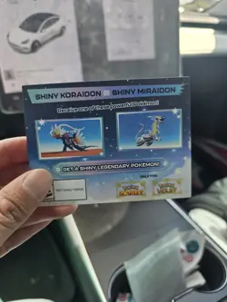 Pokemon Scarlet and Violet Shiny Koraidon OR Miraidon Gamestop Promo Card Code - Image 1