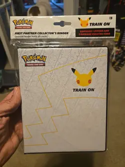Pokemon 25th Anniversary First Partner Collector's Binder Jumbo Cards + Pikachu - Image 1
