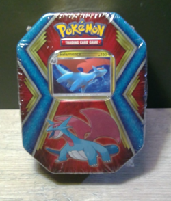 Pokemon TCG Salamence Dragon Tin + 10 Mini Booster Packs - 3 Card Packs - NEW - Image 1