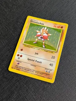 Hitmonchan Holo Rare Base Set Unlimited 7/102 Pokemon Card Vintage 1999 NM/LP - Image 2